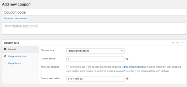 WooCommerce Coupon Discount Setup