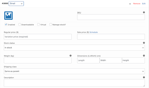 Custom Variations using WooCommerce