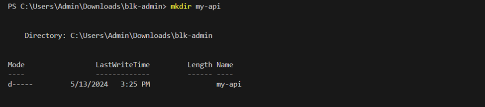 mkdir my-api