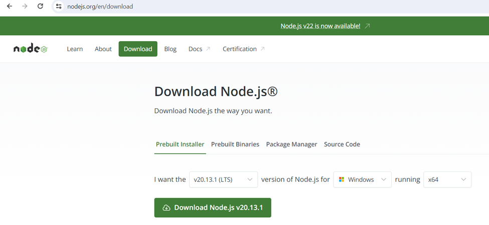 Install Node.js