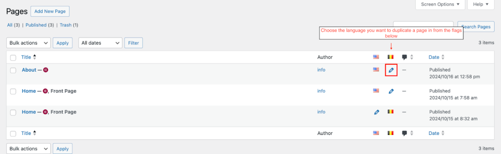 Polylang multi language plugin