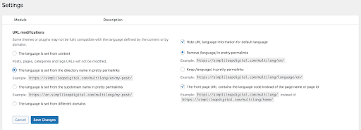 Polylang multiple language